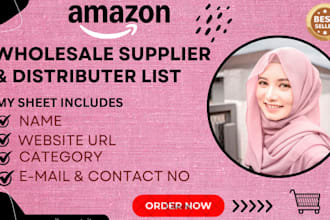 provide fba wholesale distributor or supplier list