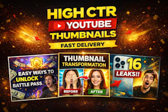 design high CTR youtube thumbnail designs