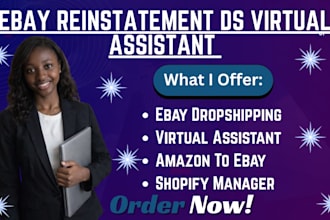 ebay reinstatement ds virtual assistant ecommerce store management ebay sales