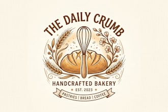 design a delicious bakery logo for your brand