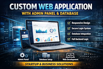 build custom website with admin panel and database