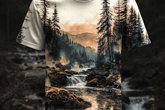 design stunning graphic t shirts or band merch in my style