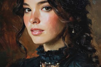 draw oil painting, digital oil painting