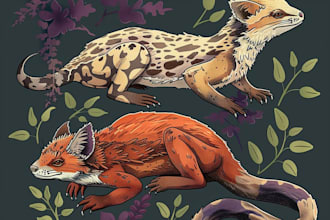draw detail animal illustration