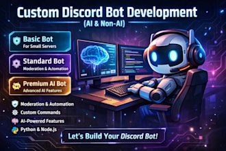 build custom discord bots for moderation automation and ai features