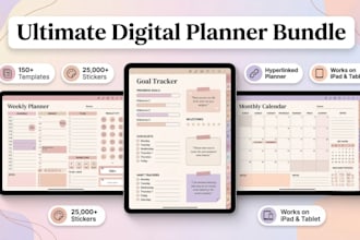 design a hyperlinked planner, etsy digital planner, digital journal