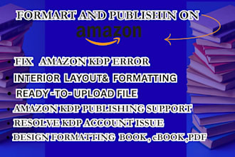 do paperback formatting book layout design and KDP book formatting for publish