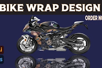 do unique bike, motorcycle any vehicle wrap design