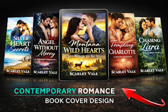 design contemporary romance book cover for amazon kdp