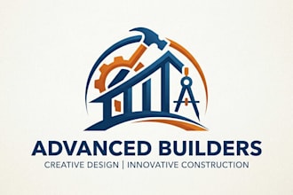 design a strong builder logo