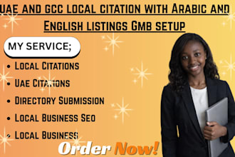 create uae and gcc local citation with arabic and english listings gmb setup