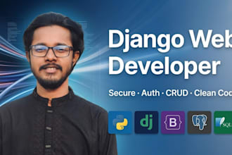 develop full stack django web app with responsive frontend