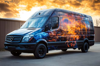 design eye catching race vehicle wrap graphics