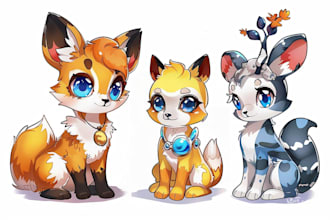 draw any animal or furry character in chibi style