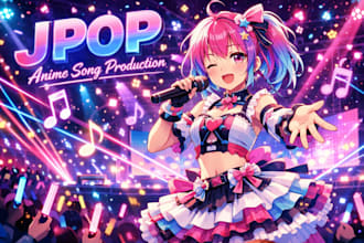 produce jpop japanese anime style song for vtuber game or animation