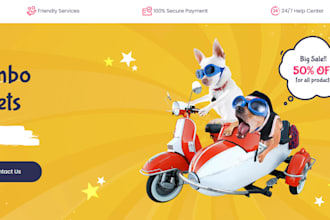 design pets product pet care cats food shop dog grooming shopify store website