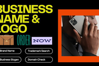 create unique business name ideas and brand name with slogan