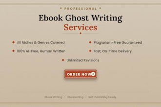 provide professional book ghostwriting services