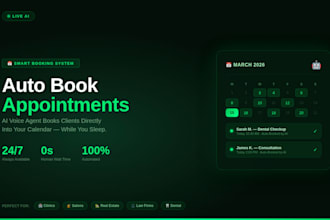 build ai voice agent receptionist for appointment booking and customer support