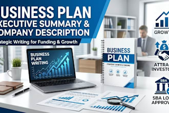 write business plan executive summary and company description for any business