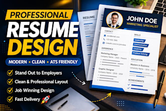 design a professional resume or CV for jobs
