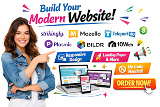build modern strikingly mozello teleporthq plasmic bildr 10web website design