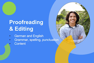 proofread any german or english text