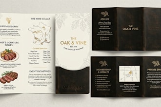 design professional brochure, restaurant menu and menu card