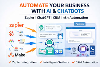 setup zapier automation integration ai workflow chatbot open ai chatgpt crm n8n