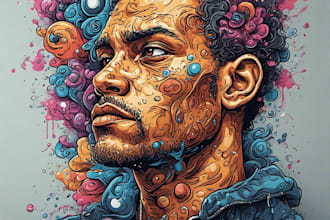 draw wpap pop art sport portrait