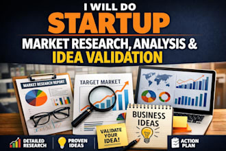 do startup market research, market analysis and business idea validation