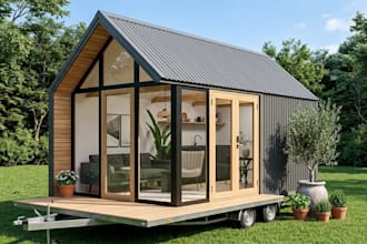 create photorealistic 3d rendering for your tiny house or adu