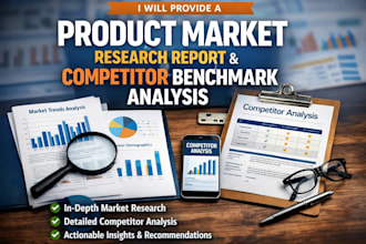 create a professional product market research report and competitor benchmark