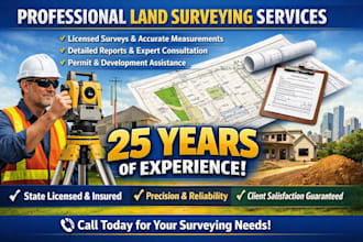 do tx ma USA licensed land surveyor boundary survey for city permit and property