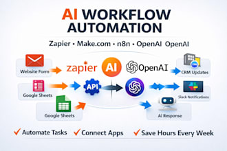 build ai automation specialist zapier make com n8n open ai integration workflow