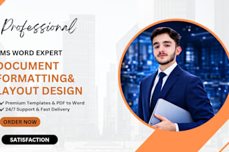 do professional word formatting and design word template