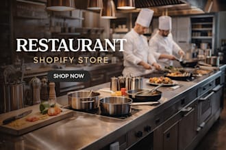 design restaurant shopify store, seafood, butcher, dropshipping grocery store