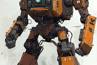do complete mecha concept arts