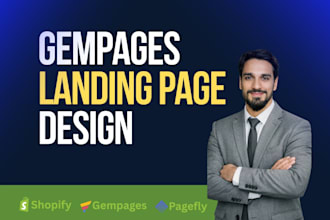 create a stunning shopify landing page or product page or gempages landing page