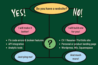build, create, setup, or debug your website