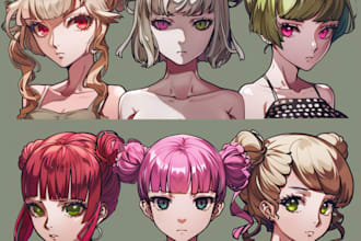 draw sprites in the danganronpa style