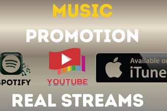promote and distribute music on spotify air play, blog, youtube radio promotion