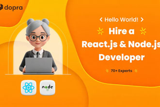 do react js frontend and node js backend development for you