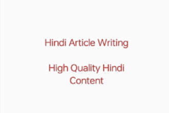 write hindi articles and blog posts