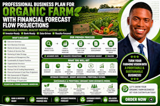 write an organic farm business plan with financial forecast flow projections