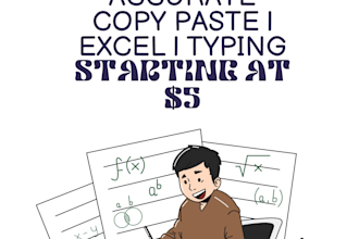 do data entry, copy paste, typing work