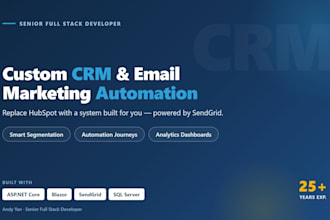 build email marketing automation and custom CRM