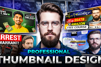 design clickable high CTR  popular youtube thumbnail design