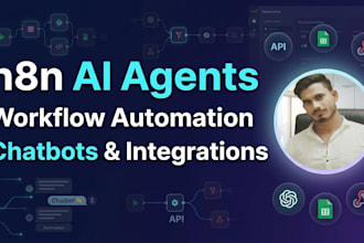 build n8n ai agent, workflow automation and chatbot for your business