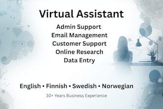be virtual assistant for admin and customer support